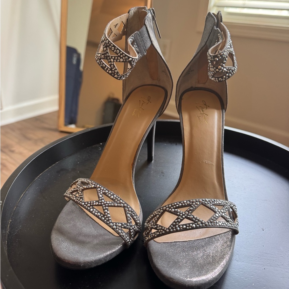 Thalia Sodi Silver Glamorous Heels